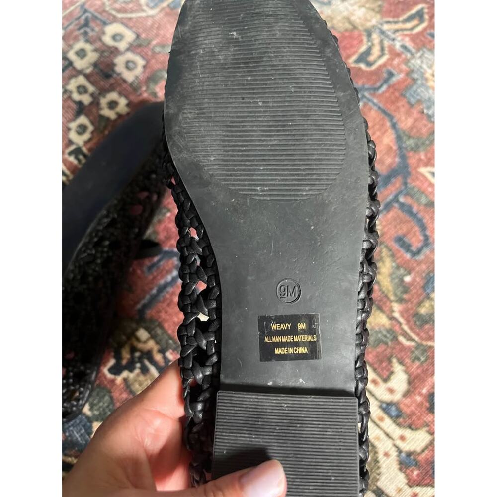 NWOT Cushionaire Weavy Mary Jane Ballet Flats Black Woven Mary 9M Preppy Coastal - Picture 4 of 4
